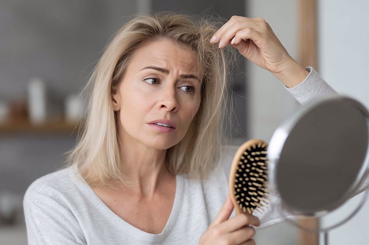 Queda de cabelo na menopausa: por que acontece e quais s&atilde;o as melhores estrat&eacute;gias de tratamento